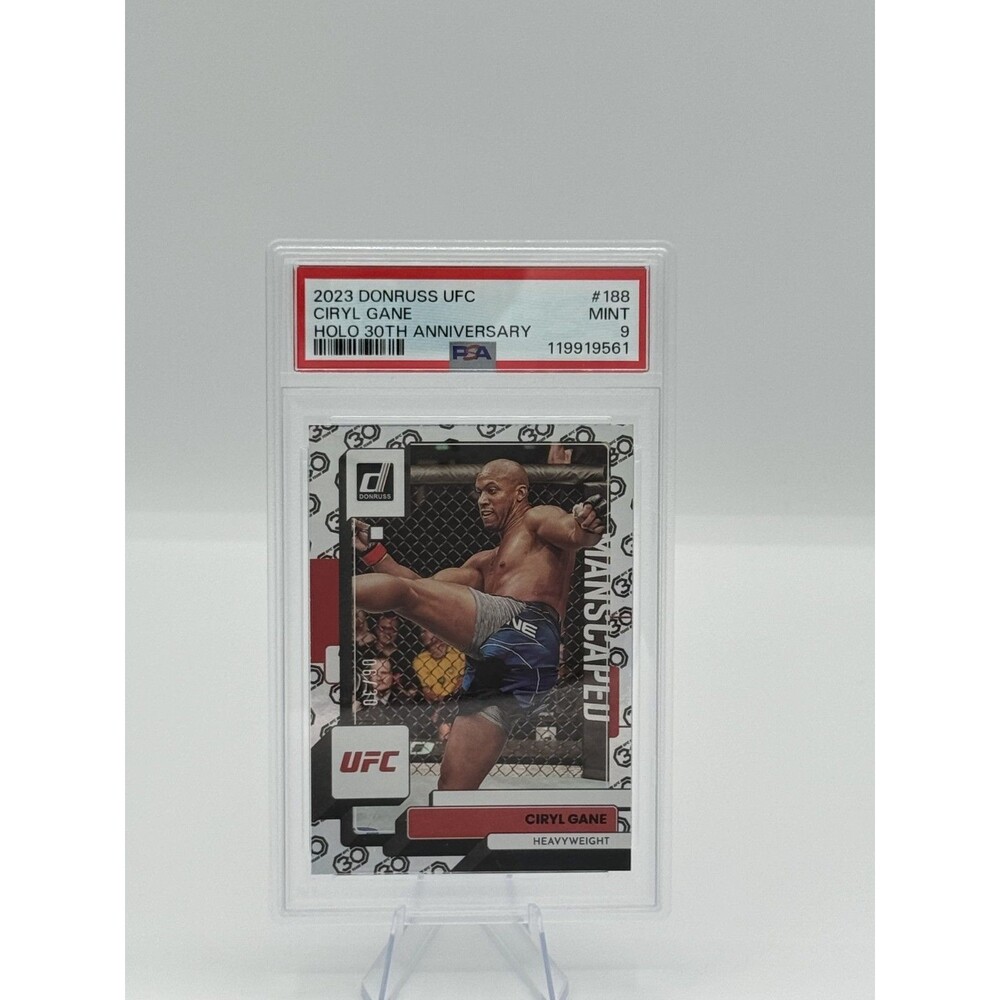 2023 Donruss UFC Ciryl Gane 30th Anniversary 06/30 PSA 9